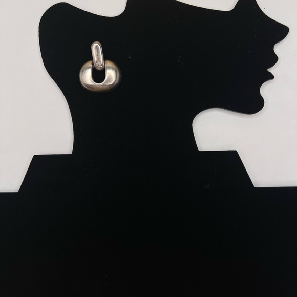 SOLD Givenchy Vintage Door Knocker Silver  Earrings Logo design - Picture 6 of 7